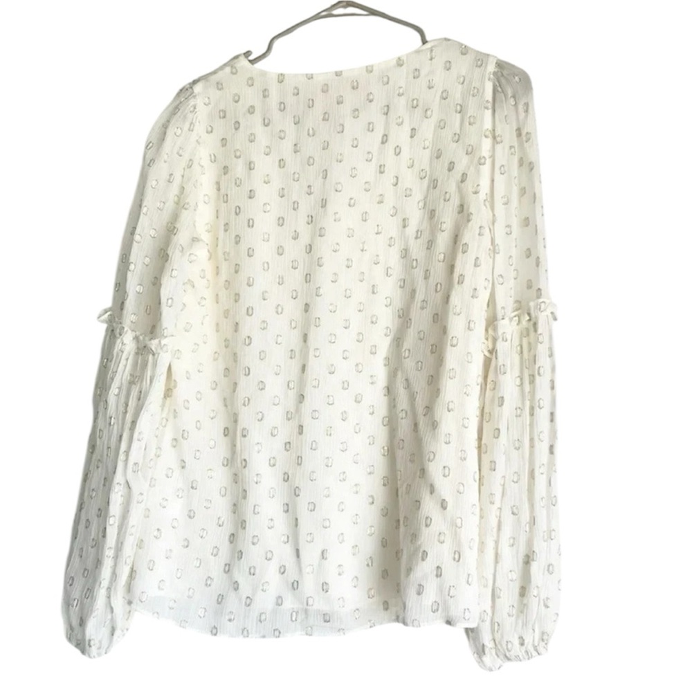 Lilly Pulitzer Size 14 Cleme Metallic-Dot Blouse - Picture 8 of 8